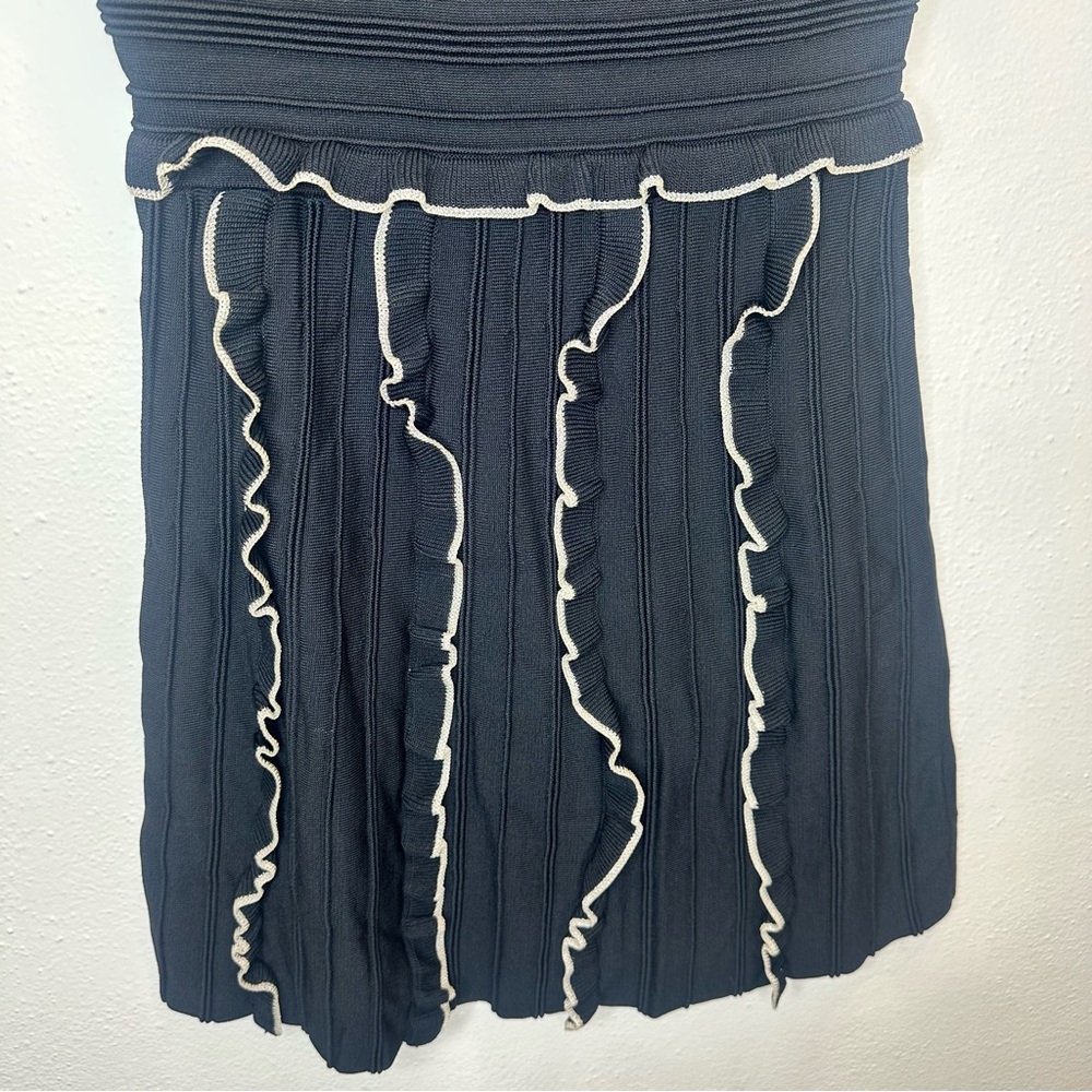 PARKER LENNY KNIT RUFFLED COCKTAIL DRESS Size XSmall - Picture 7 of 14